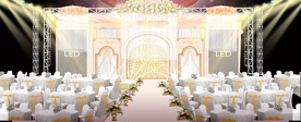 香槟色欧式婚礼仪式区