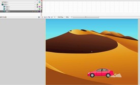 沙漠行车影片剪辑元件重复动画