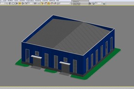 车间库房厂房模型效果图