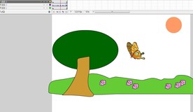 简单蝴蝶飞舞的动画