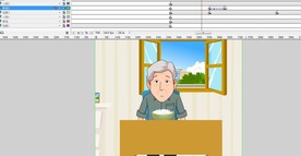 关于空巢老人的动画60秒