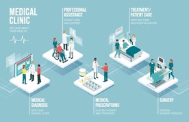 矢量医学和保健信息图标插画