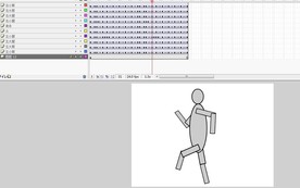 简单人物跑步动作学生作业