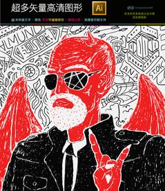 矢量抽象油画装饰画高清无框画