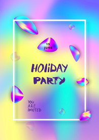 炫彩商业综合体海报几何图形