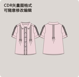 春夏装短袖学生衬衫童装女装