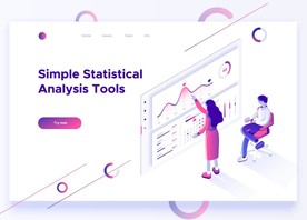 矢量扁平化大数据分析插画设计