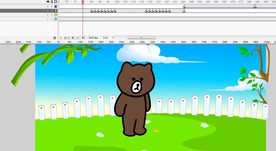 小熊的走路和摆手动作13秒