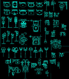 门牌指示牌CAD平面图