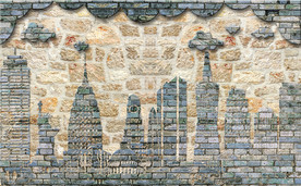 复古怀旧欧美砖墙建筑背景墙