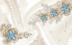 3d立体珠宝花朵欧式宫廷风