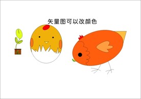 儿童画小鸡