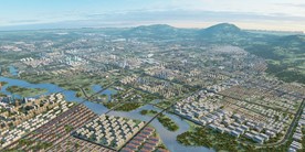 长春市鸟瞰 城市规划 长春净月