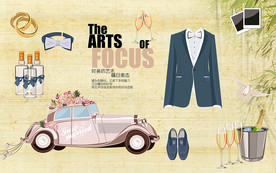 时尚服装工装背景墙