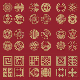 中式花格边框系列02