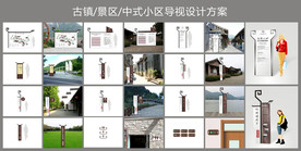 古镇/景区/中式小区导视设计