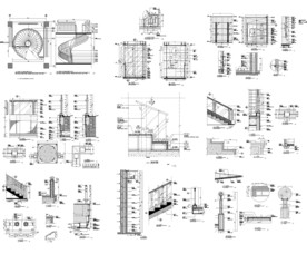 楼梯及栏杆施工图