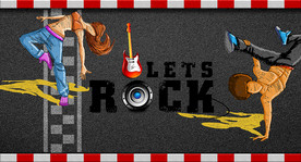 摇滚HIP街舞背景墙