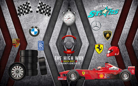 赛车工装背景墙