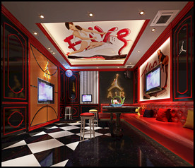豪华 高端 ktv 包厢设计
