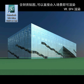 写字楼 现代办公楼 建筑模型图