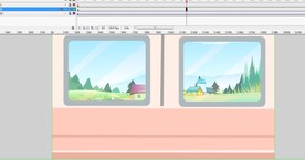 火车车厢动车车厢内部6秒