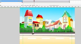 中年人在马路上走10秒动画