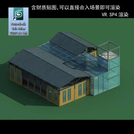 写字楼 现代办公楼 建筑模型图