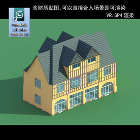 写字楼 现代办公楼 建筑模型图