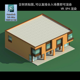 写字楼 现代办公楼 建筑模型图