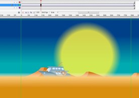 月光下沙漠中出现的船10秒