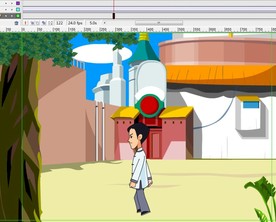 穿中山装的男人在路面走过9秒