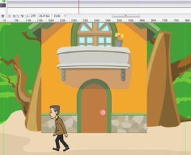 中年男子失落的在房子前走过17