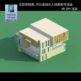 写字楼 现代办公楼 建筑模型图