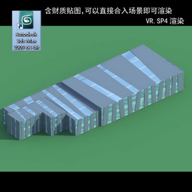 写字楼 现代办公楼 建筑模型图