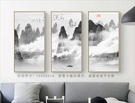 山水玄关画 玄关山水挂画