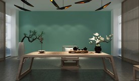 茶室背景墙