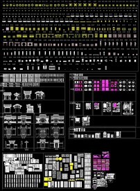 雕花边框屏风合集
