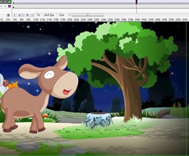 夜晚毛驴走路回家10秒动画