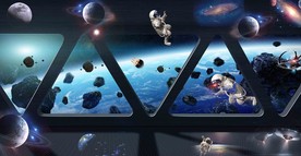 神秘外太空星球背景墙壁画装饰画