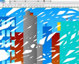 城市画面图片遮罩擦拭动漫5秒