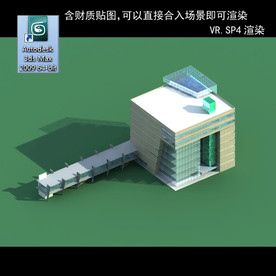 写字楼 现代办公楼 建筑模型图