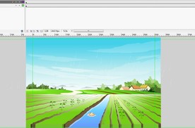 田埂上下雨的动画6秒