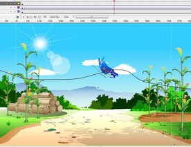 蓝色唯美蝴蝶飞舞6秒动画