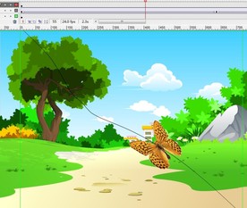 豹纹蝴蝶飞舞动画6秒