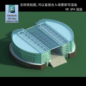 写字楼 现代办公楼 建筑模型图