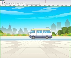 客车在公路上面行驶6秒