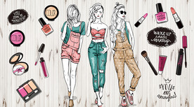 时尚美女背景墙