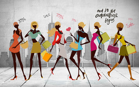 时尚购物背景墙