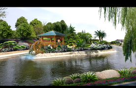 小岛园林景观效果图